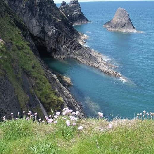 Cliffs and sea